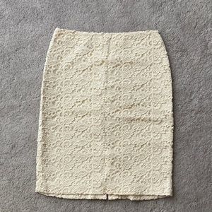 Talbots Lace High Waist Pencil Skirt